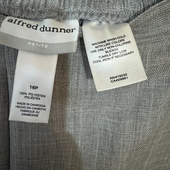 ❤️* ALFRED DUNNER TRADITIONAL FIT COMFORT WAIST EASY WEAR PANTS  16 PETITE - Picture 5 of 5